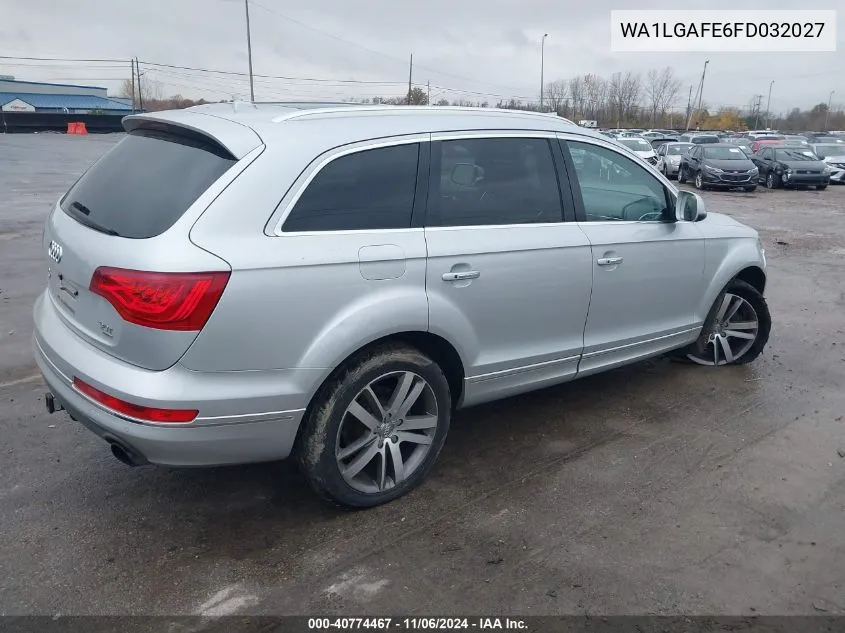 2015 Audi Q7 3.0T Premium VIN: WA1LGAFE6FD032027 Lot: 40774467