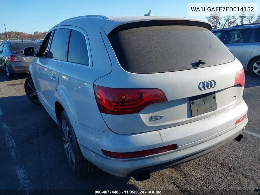 2015 Audi Q7 3.0T Premium VIN: WA1LGAFE7FD014152 Lot: 40774485