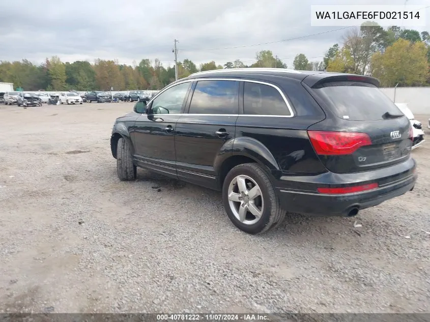 2015 Audi Q7 3.0T Premium VIN: WA1LGAFE6FD021514 Lot: 40781222