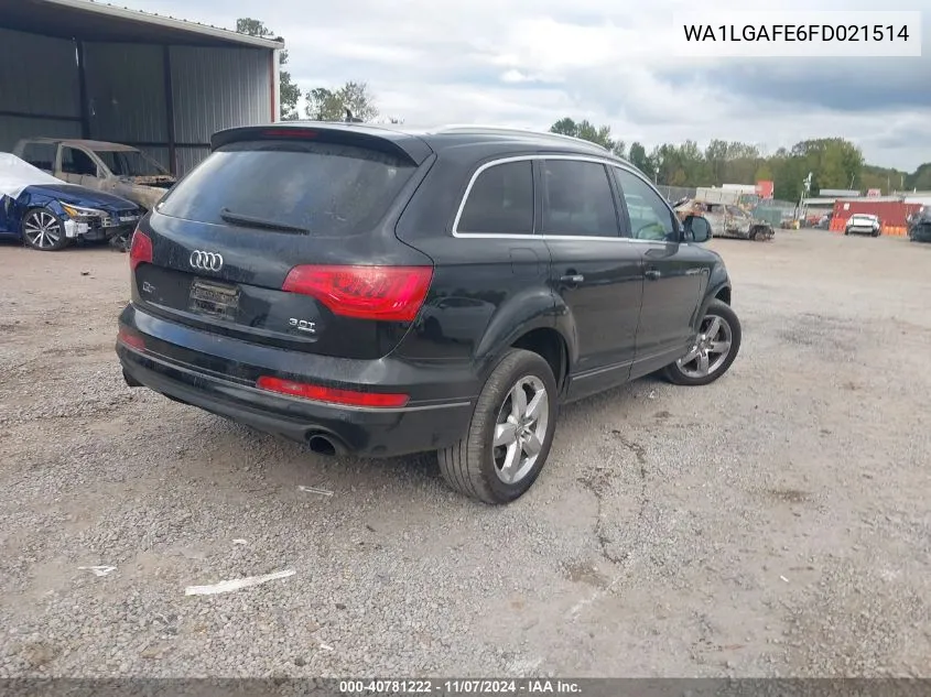 2015 Audi Q7 3.0T Premium VIN: WA1LGAFE6FD021514 Lot: 40781222