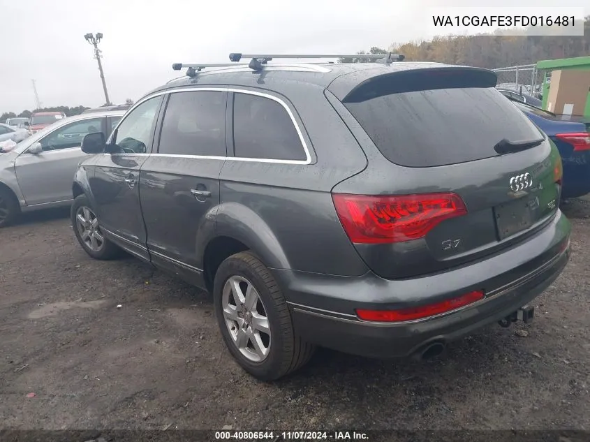 WA1CGAFE3FD016481 2015 Audi Q7 3.0T Premium