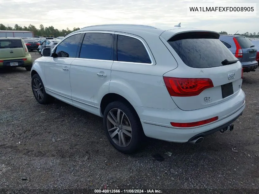 2015 Audi Q7 3.0 Tdi Premium VIN: WA1LMAFEXFD008905 Lot: 40812566