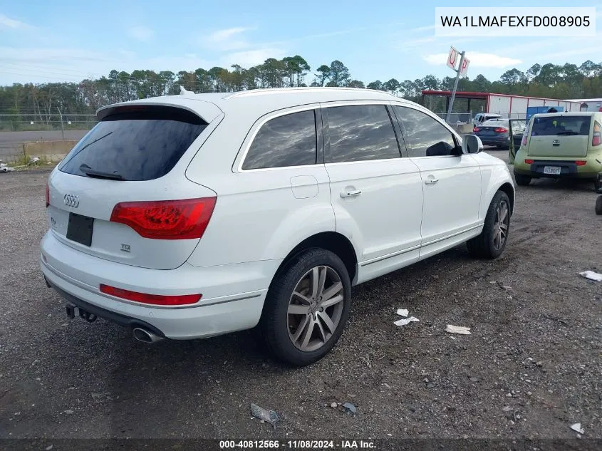 2015 Audi Q7 3.0 Tdi Premium VIN: WA1LMAFEXFD008905 Lot: 40812566