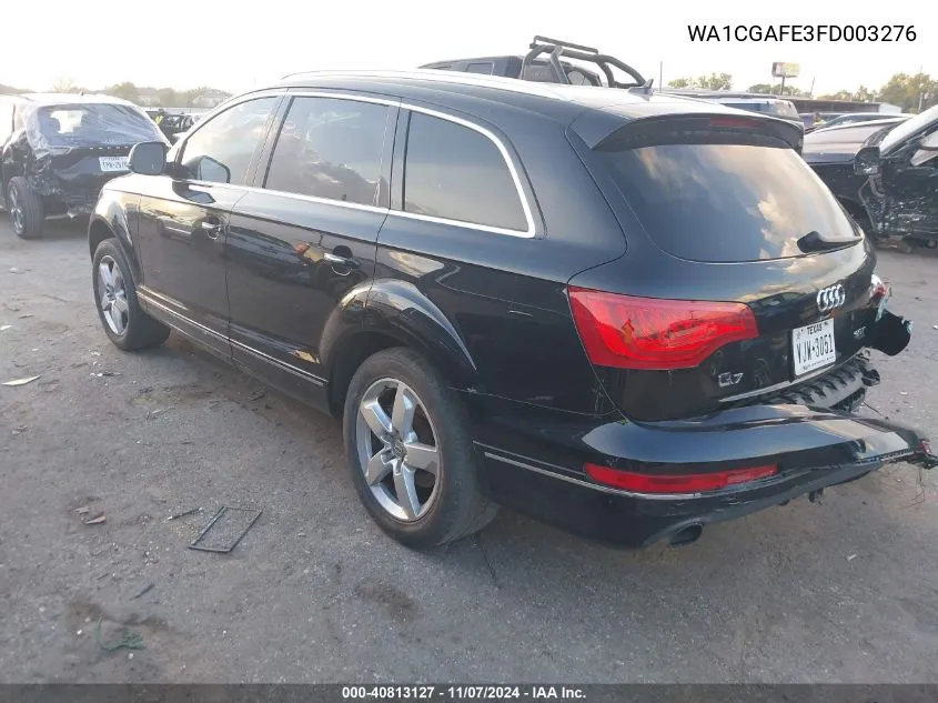 2015 Audi Q7 3.0T Premium VIN: WA1CGAFE3FD003276 Lot: 40813127