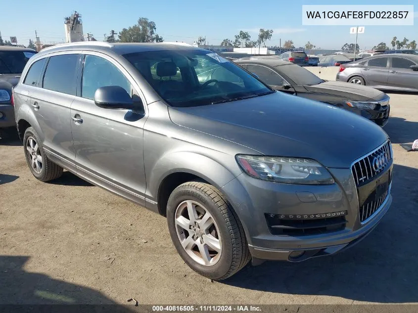 2015 Audi Q7 3.0T Premium VIN: WA1CGAFE8FD022857 Lot: 40816505