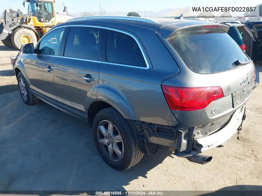 2015 Audi Q7 3.0T Premium VIN: WA1CGAFE8FD022857 Lot: 40816505