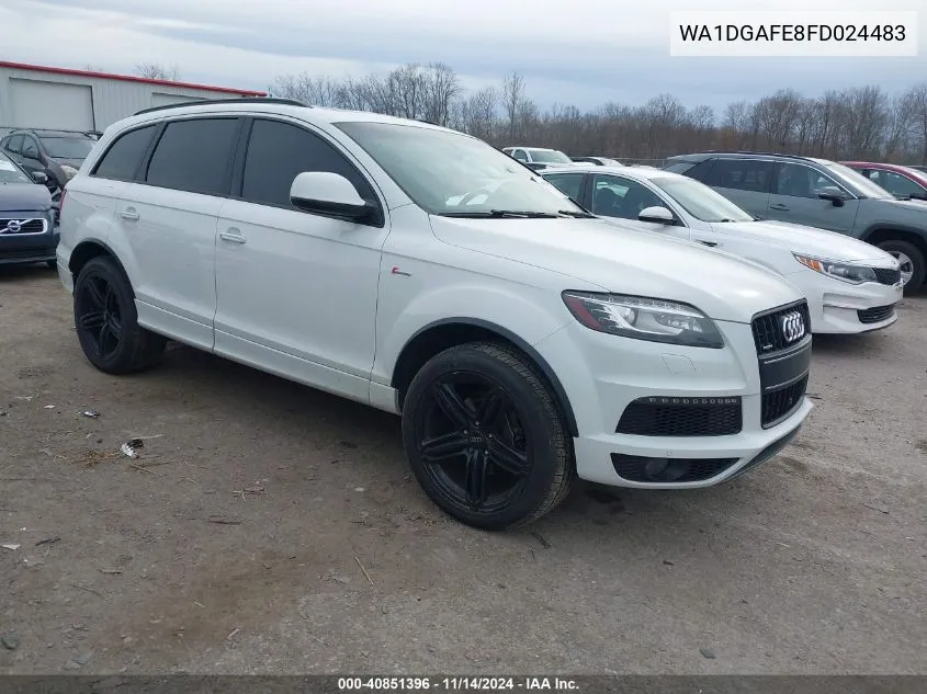 2015 Audi Q7 3.0T S Line Prestige VIN: WA1DGAFE8FD024483 Lot: 40851396