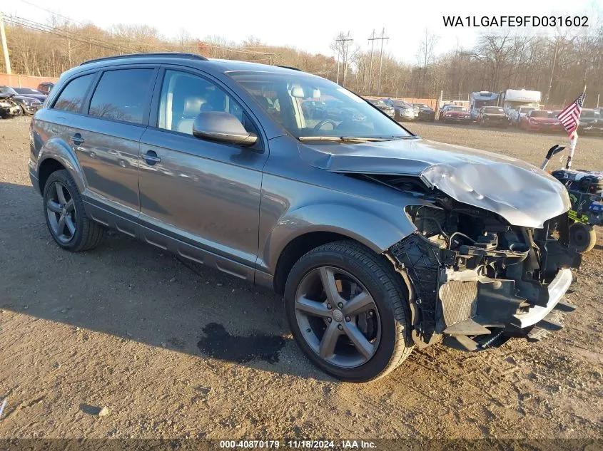 2015 Audi Q7 3.0T Premium VIN: WA1LGAFE9FD031602 Lot: 40870179