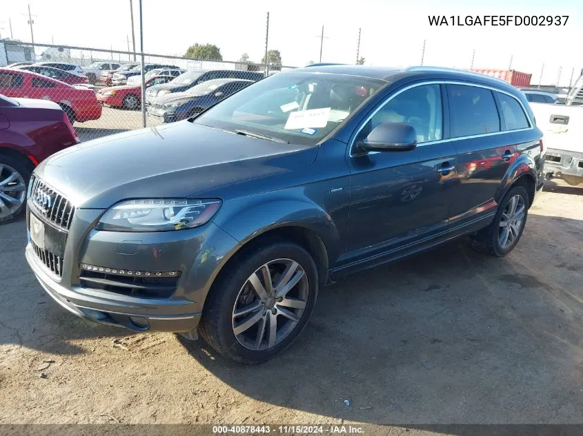 2015 Audi Q7 3.0T Premium VIN: WA1LGAFE5FD002937 Lot: 40878443