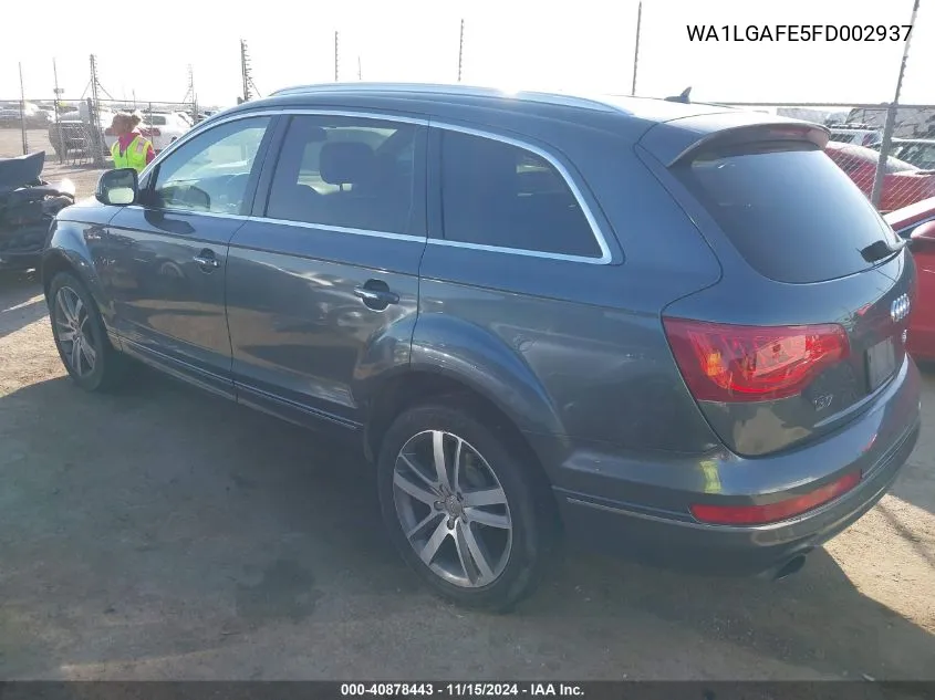 2015 Audi Q7 3.0T Premium VIN: WA1LGAFE5FD002937 Lot: 40878443