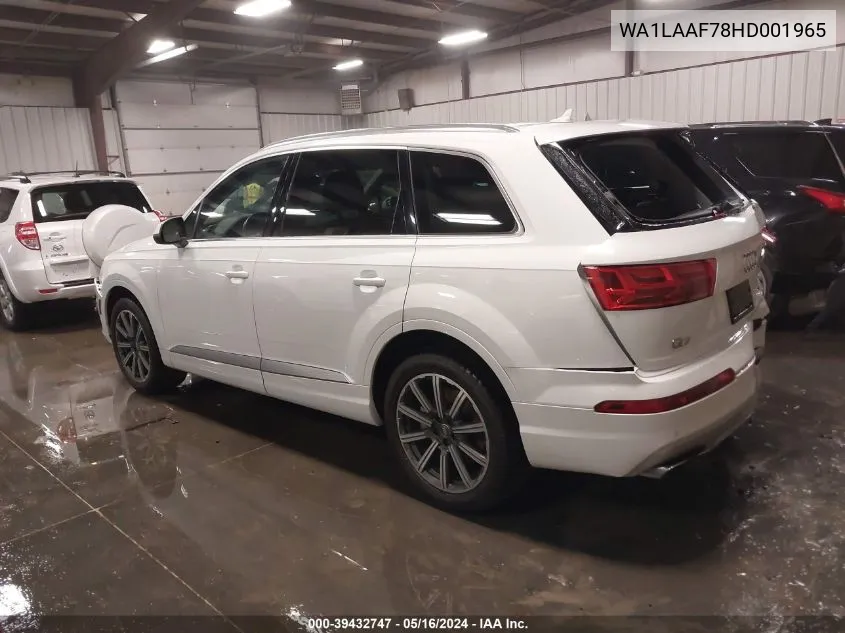 2017 Audi Q7 3.0T Premium VIN: WA1LAAF78HD001965 Lot: 39432747