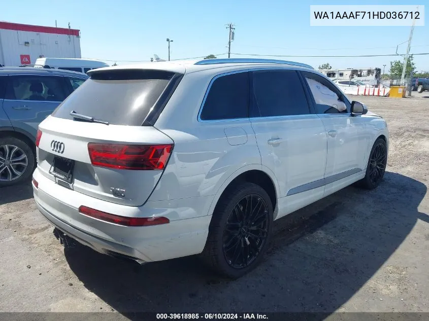 WA1AAAF71HD036712 2017 Audi Q7 3.0T Premium