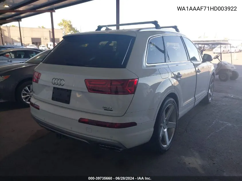 WA1AAAF71HD003922 2017 Audi Q7 3.0T Premium