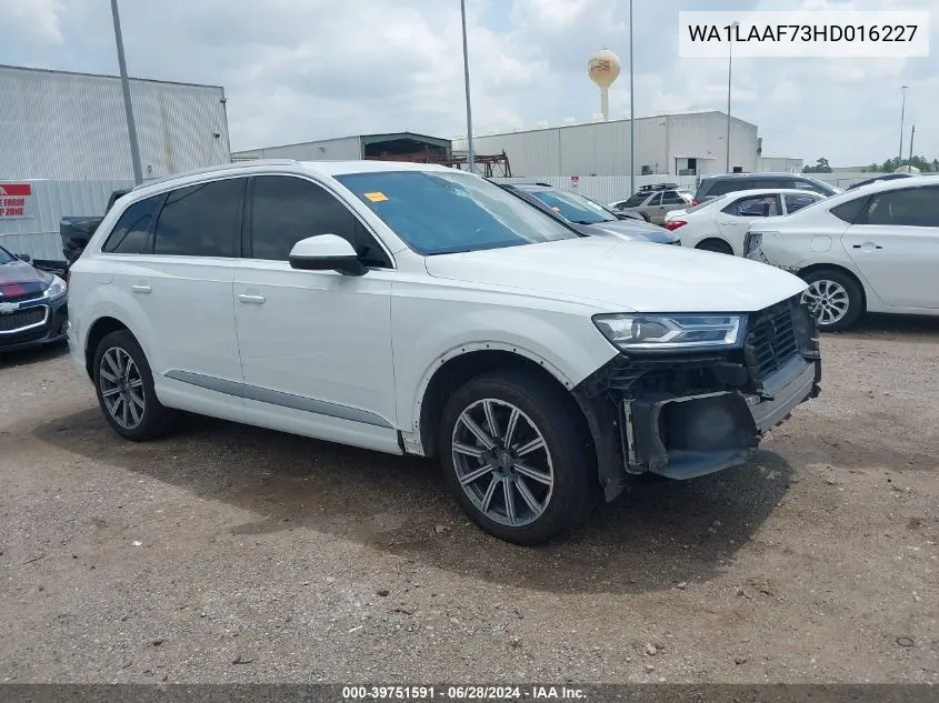 WA1LAAF73HD016227 2017 Audi Q7 3.0T Premium