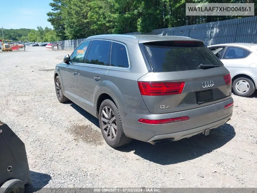 2017 Audi Q7 3.0T Premium VIN: WA1LAAF7XHD004561 Lot: 39805071