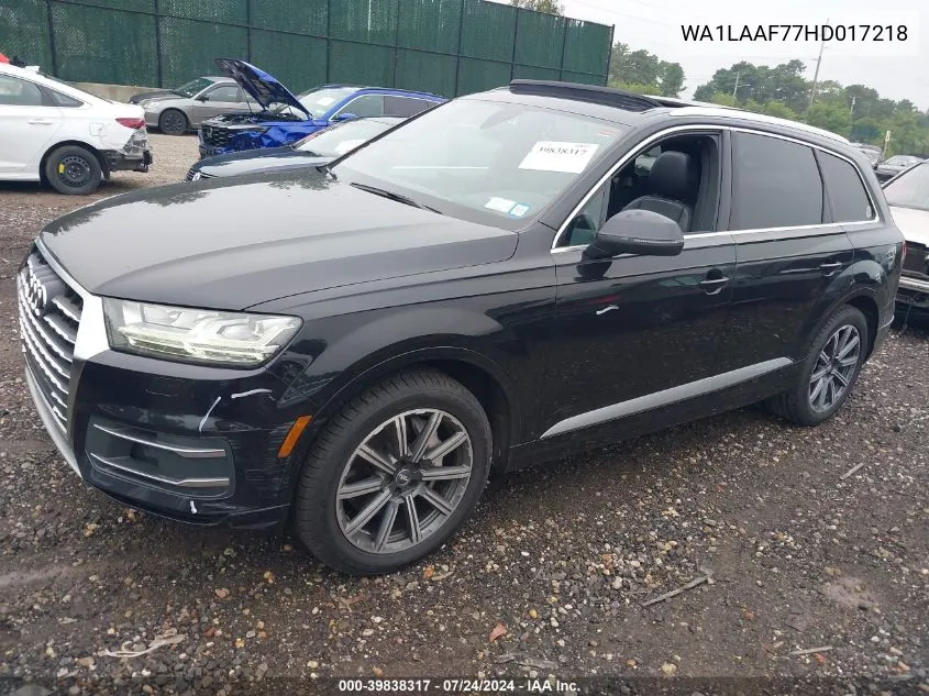 2017 Audi Q7 3.0T Premium VIN: WA1LAAF77HD017218 Lot: 39838317