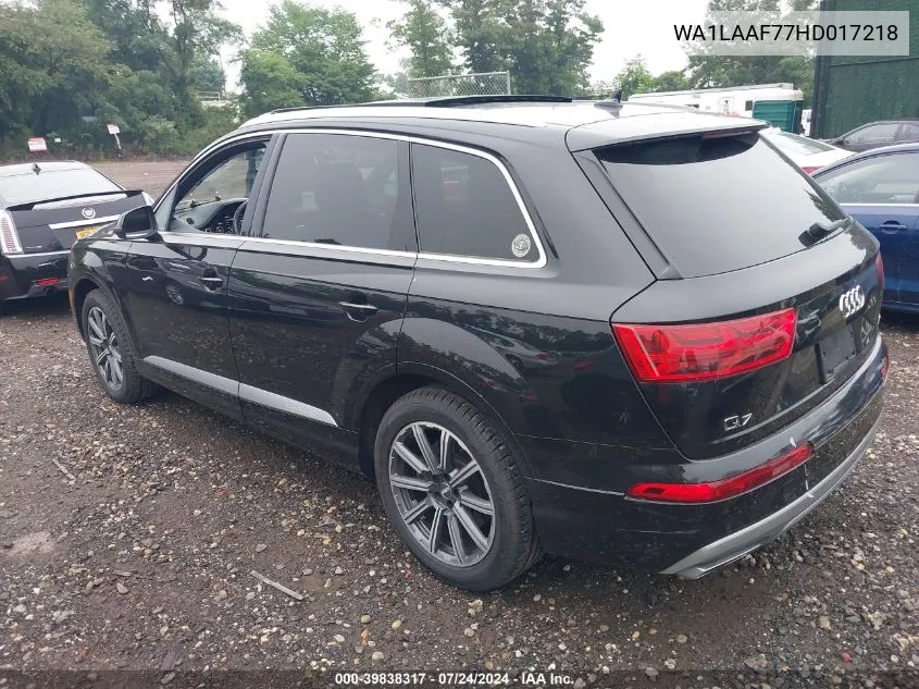 2017 Audi Q7 3.0T Premium VIN: WA1LAAF77HD017218 Lot: 39838317