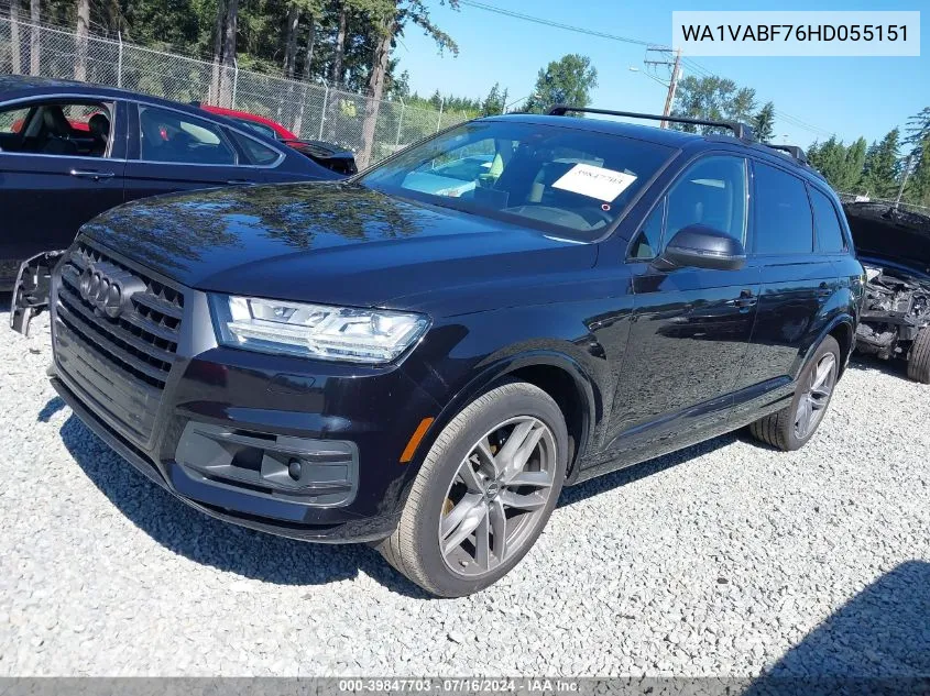 WA1VABF76HD055151 2017 Audi Q7 3.0T Premium