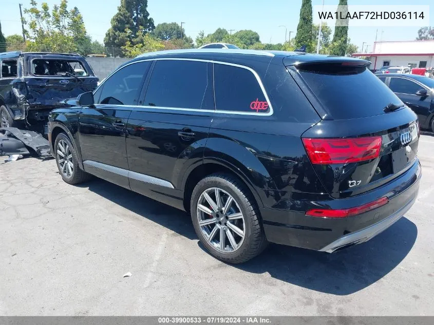 WA1LAAF72HD036114 2017 Audi Q7 3.0T Premium