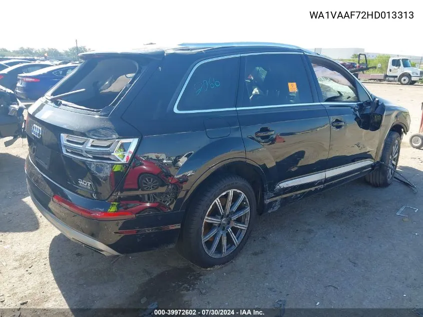 2017 Audi Q7 3.0T Premium VIN: WA1VAAF72HD013313 Lot: 39972602