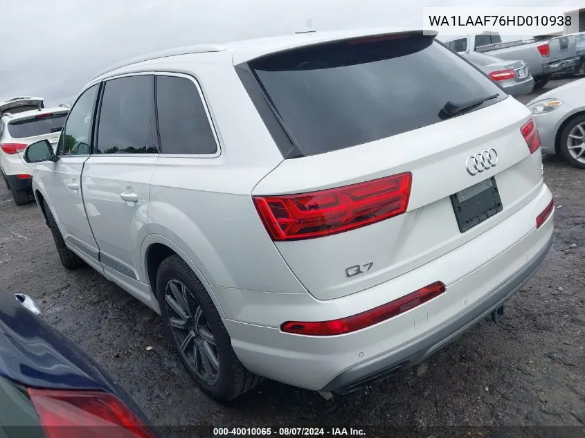 2017 Audi Q7 3.0T Premium VIN: WA1LAAF76HD010938 Lot: 40010065