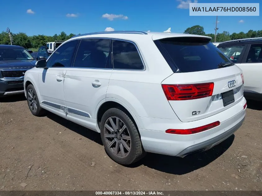 WA1LAAF76HD008560 2017 Audi Q7 3.0T Premium