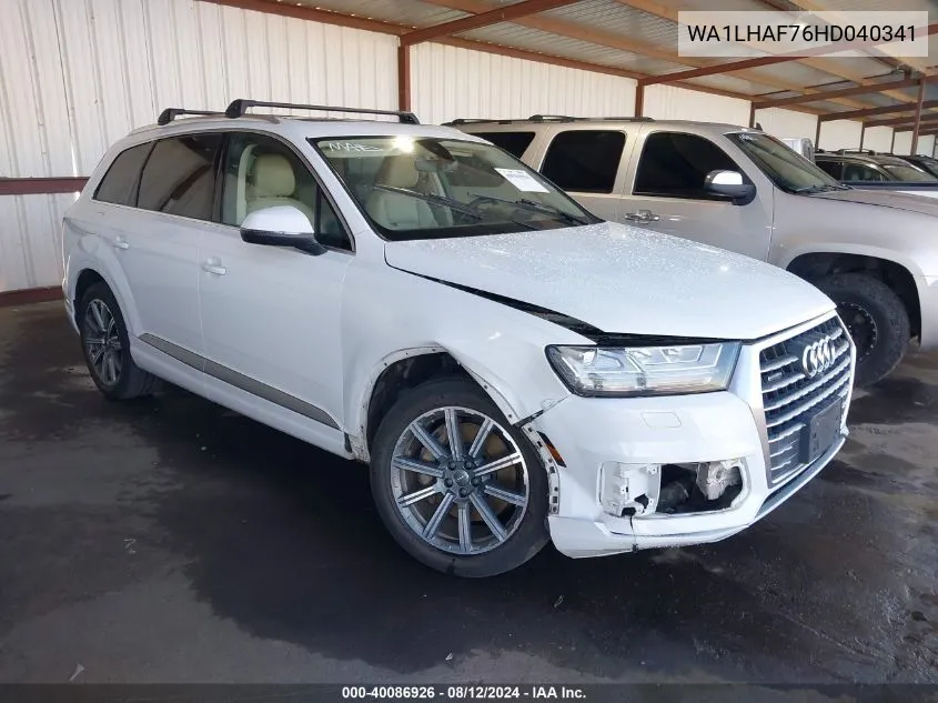 2017 Audi Q7 2.0T Premium VIN: WA1LHAF76HD040341 Lot: 40086926