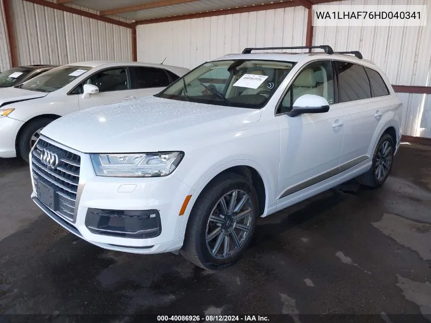 2017 Audi Q7 2.0T Premium VIN: WA1LHAF76HD040341 Lot: 40086926