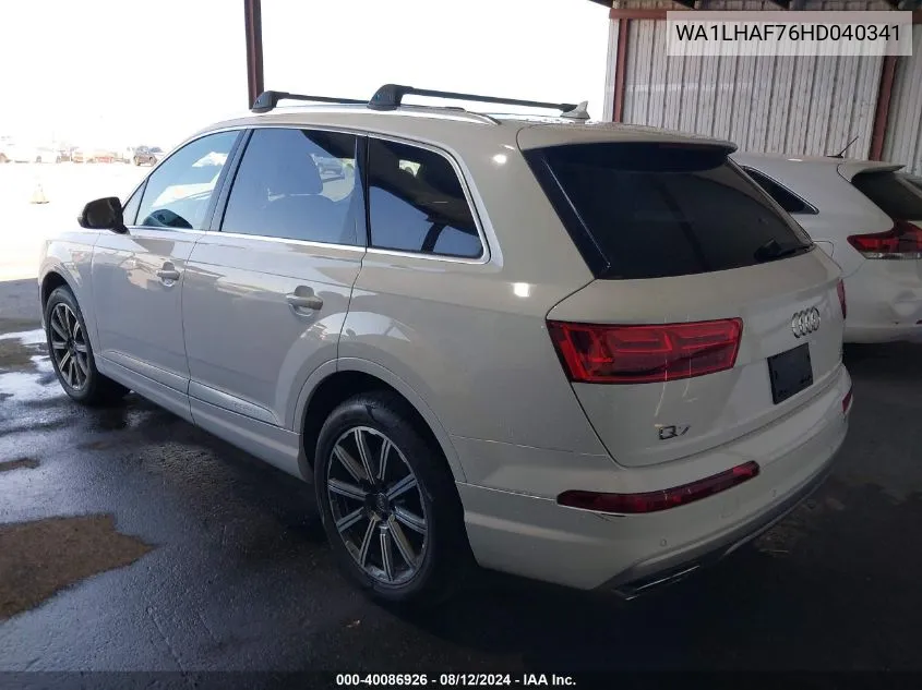 2017 Audi Q7 2.0T Premium VIN: WA1LHAF76HD040341 Lot: 40086926