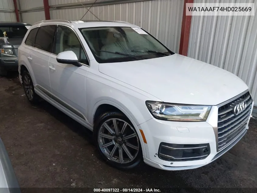 WA1AAAF74HD025669 2017 Audi Q7 3.0T Premium