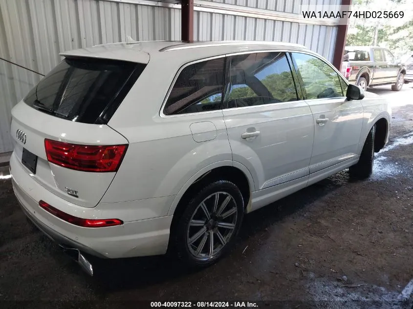 WA1AAAF74HD025669 2017 Audi Q7 3.0T Premium