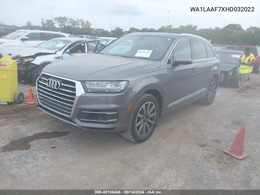 WA1LAAF7XHD032022 2017 Audi Q7 3.0T Premium