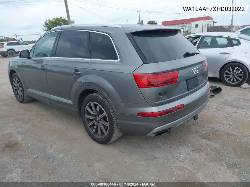 WA1LAAF7XHD032022 2017 Audi Q7 3.0T Premium