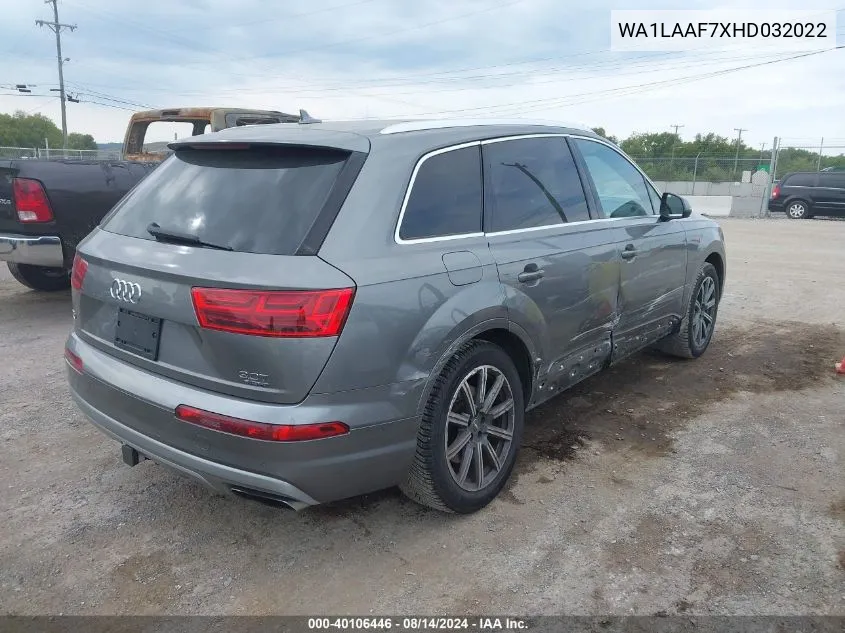 WA1LAAF7XHD032022 2017 Audi Q7 3.0T Premium