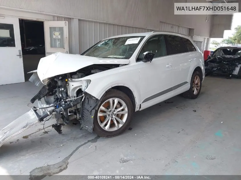 WA1LHAF7XHD051648 2017 Audi Q7 2.0T Premium