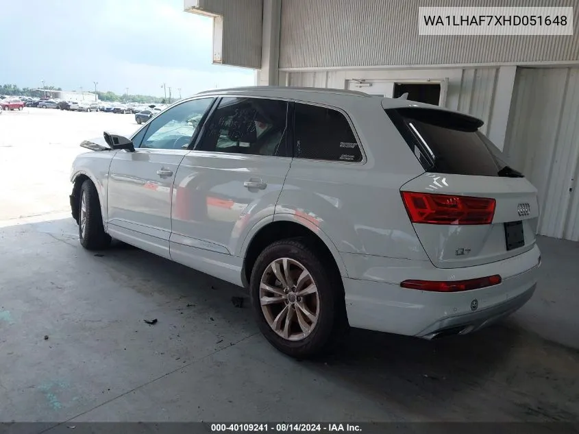 WA1LHAF7XHD051648 2017 Audi Q7 2.0T Premium