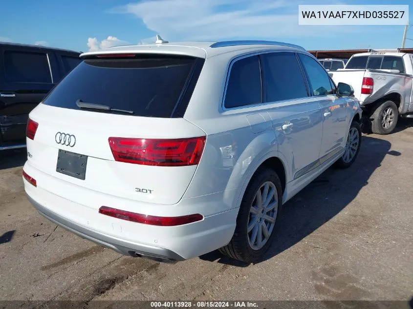 2017 Audi Q7 3.0T Premium VIN: WA1VAAF7XHD035527 Lot: 40113928