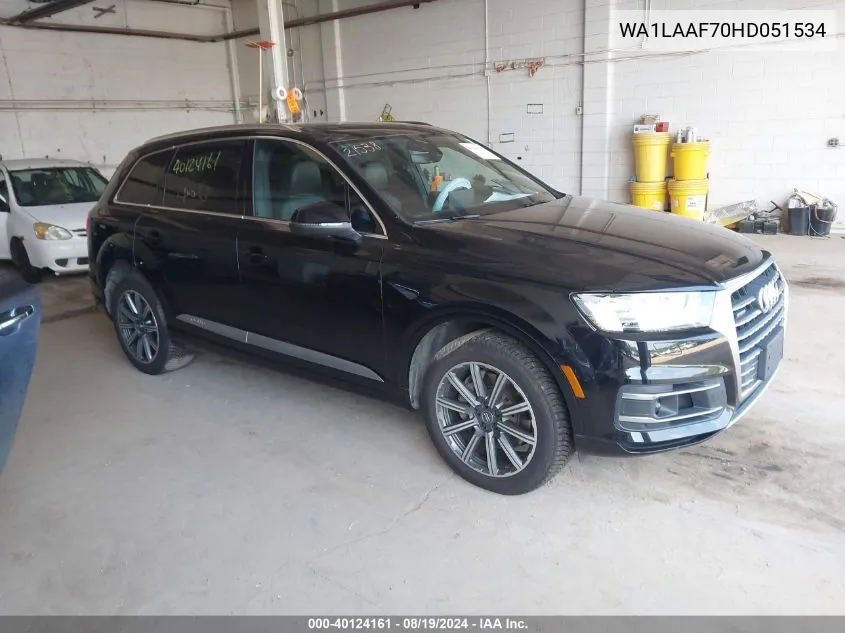 2017 Audi Q7 3.0T Premium VIN: WA1LAAF70HD051534 Lot: 40124161