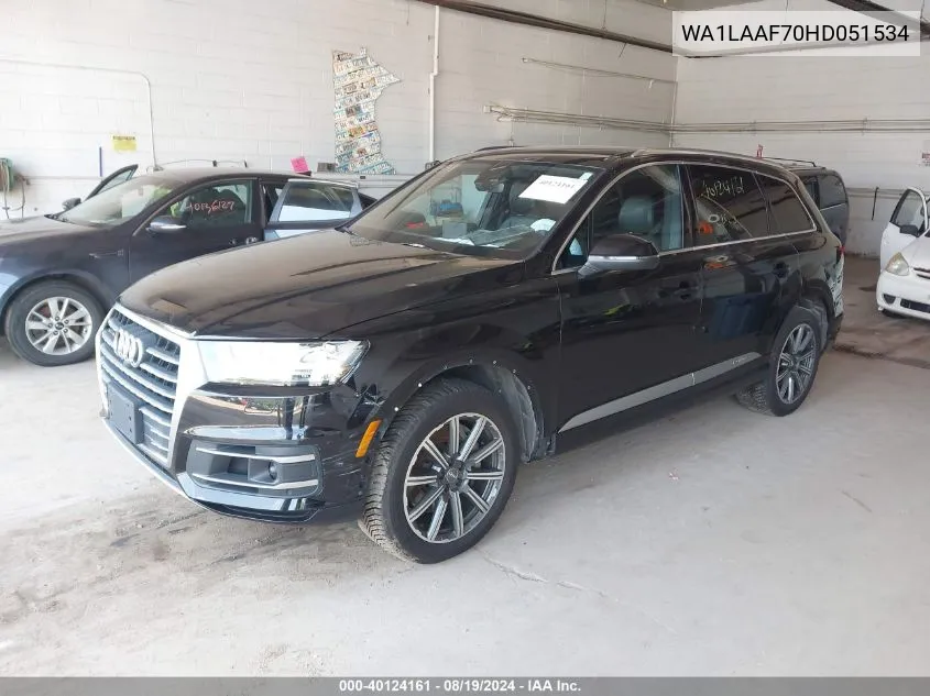 2017 Audi Q7 3.0T Premium VIN: WA1LAAF70HD051534 Lot: 40124161