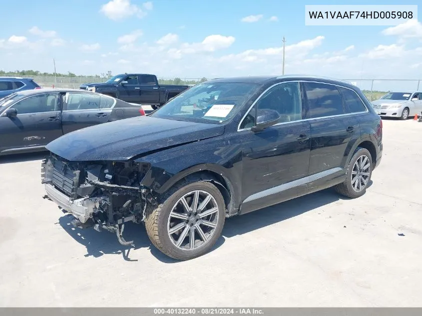 WA1VAAF74HD005908 2017 Audi Q7 3.0T Premium