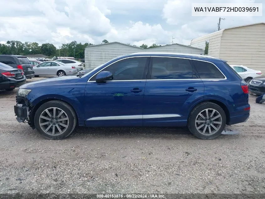 WA1VABF72HD039691 2017 Audi Q7 3.0T Premium