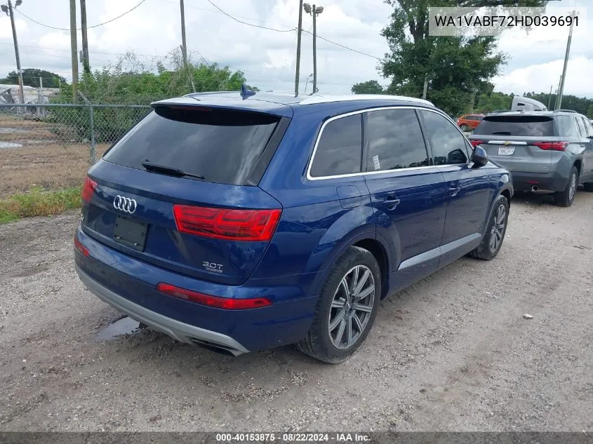 WA1VABF72HD039691 2017 Audi Q7 3.0T Premium