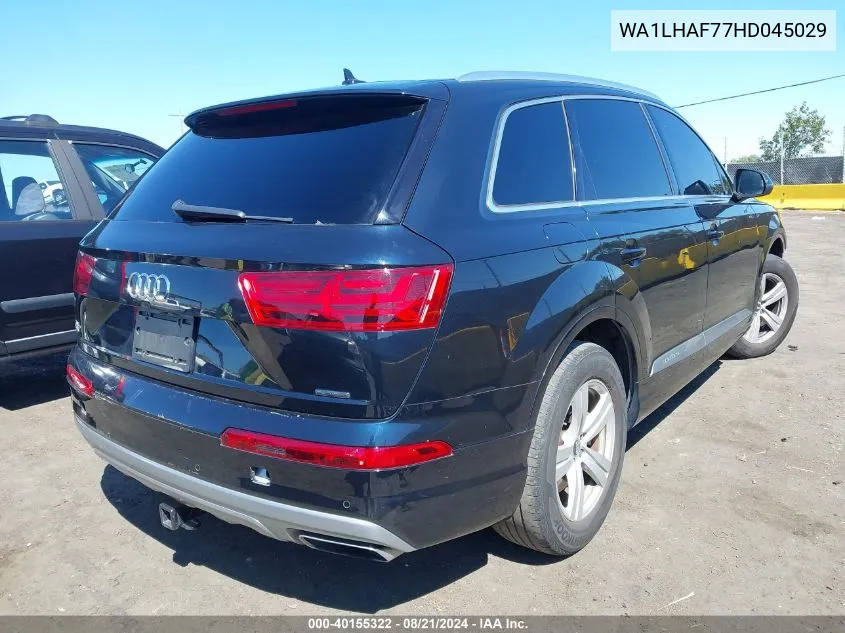 2017 Audi Q7 Premium Plus VIN: WA1LHAF77HD045029 Lot: 40155322