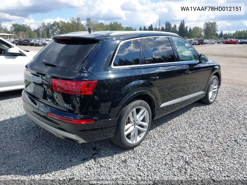 WA1VAAF78HD012151 2017 Audi Q7 3.0T Premium