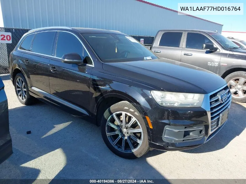 2017 Audi Q7 3.0T Premium VIN: WA1LAAF77HD016764 Lot: 40194386