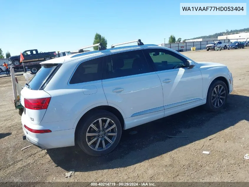 2017 Audi Q7 3.0T Premium VIN: WA1VAAF77HD053404 Lot: 40214719