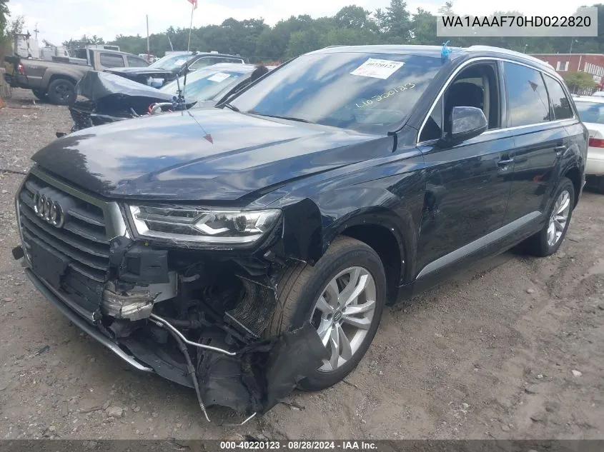 WA1AAAF70HD022820 2017 Audi Q7 3.0T Premium