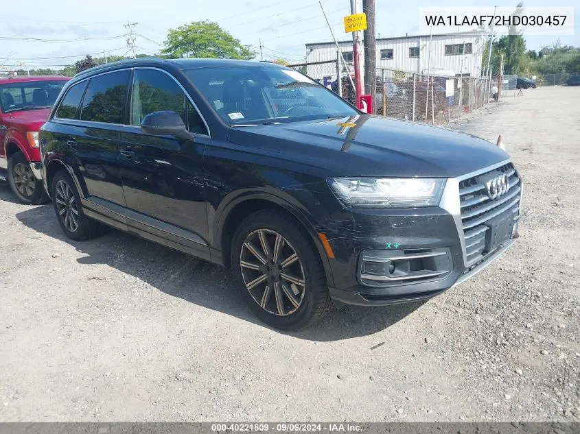 2017 Audi Q7 3.0T Premium VIN: WA1LAAF72HD030457 Lot: 40221809