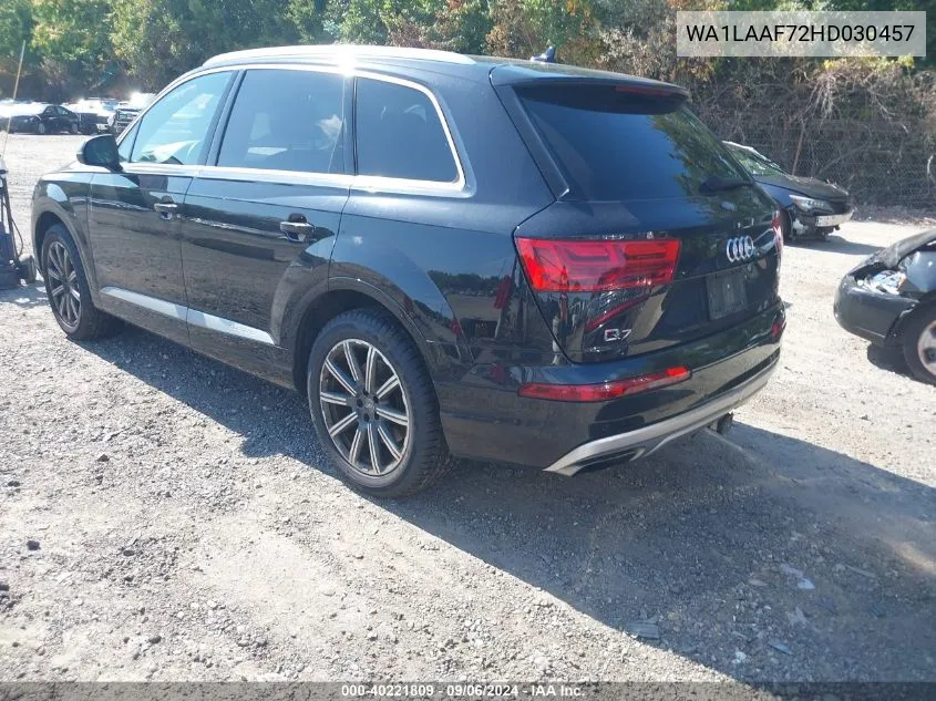 2017 Audi Q7 3.0T Premium VIN: WA1LAAF72HD030457 Lot: 40221809