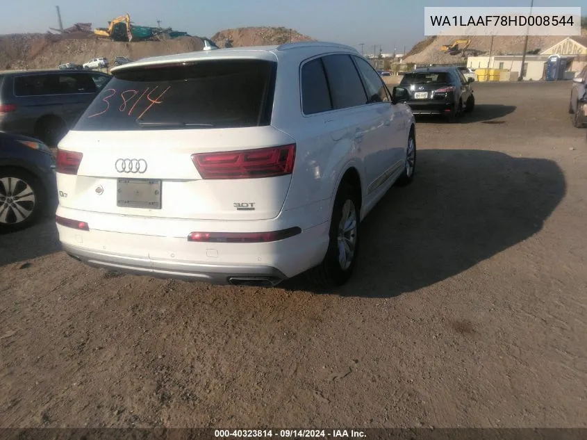 2017 Audi Q7 3.0T Premium VIN: WA1LAAF78HD008544 Lot: 40323814